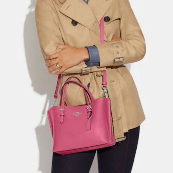 COACH Leather Mollie Tote 25 – Dark Sage - Picture 4 of 7